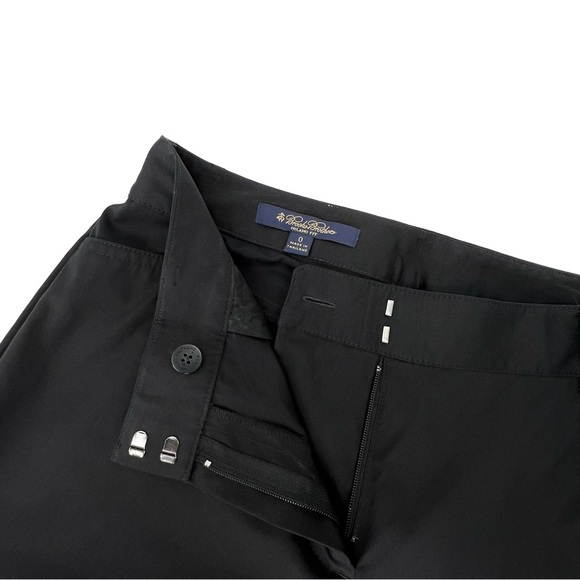 Brooks Brothers Black Cotton Women’s Pants Size 0 Lightweight Stretch New NWT - Picture 5 of 9